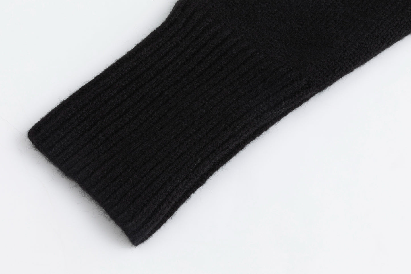 Knit Sweater With Floral Embroidery - Black