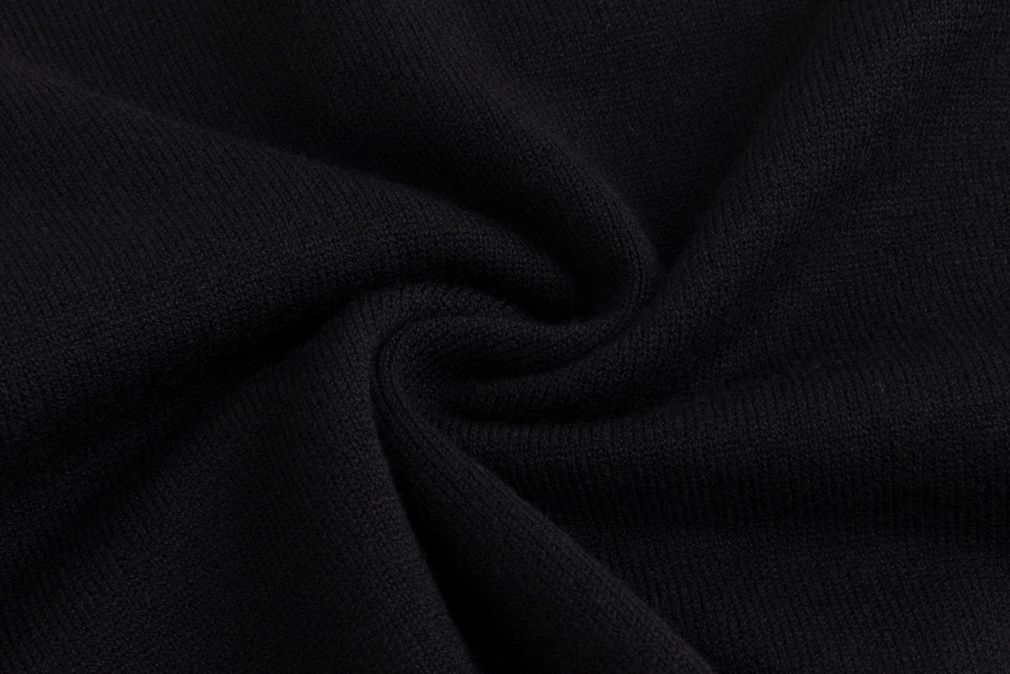 Black Knit Top With Red Embroidered Floral Print