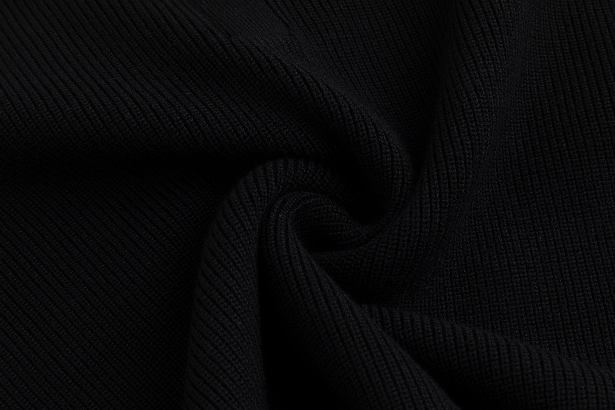 Black Knit Top With Velvet Printed Neck Tie