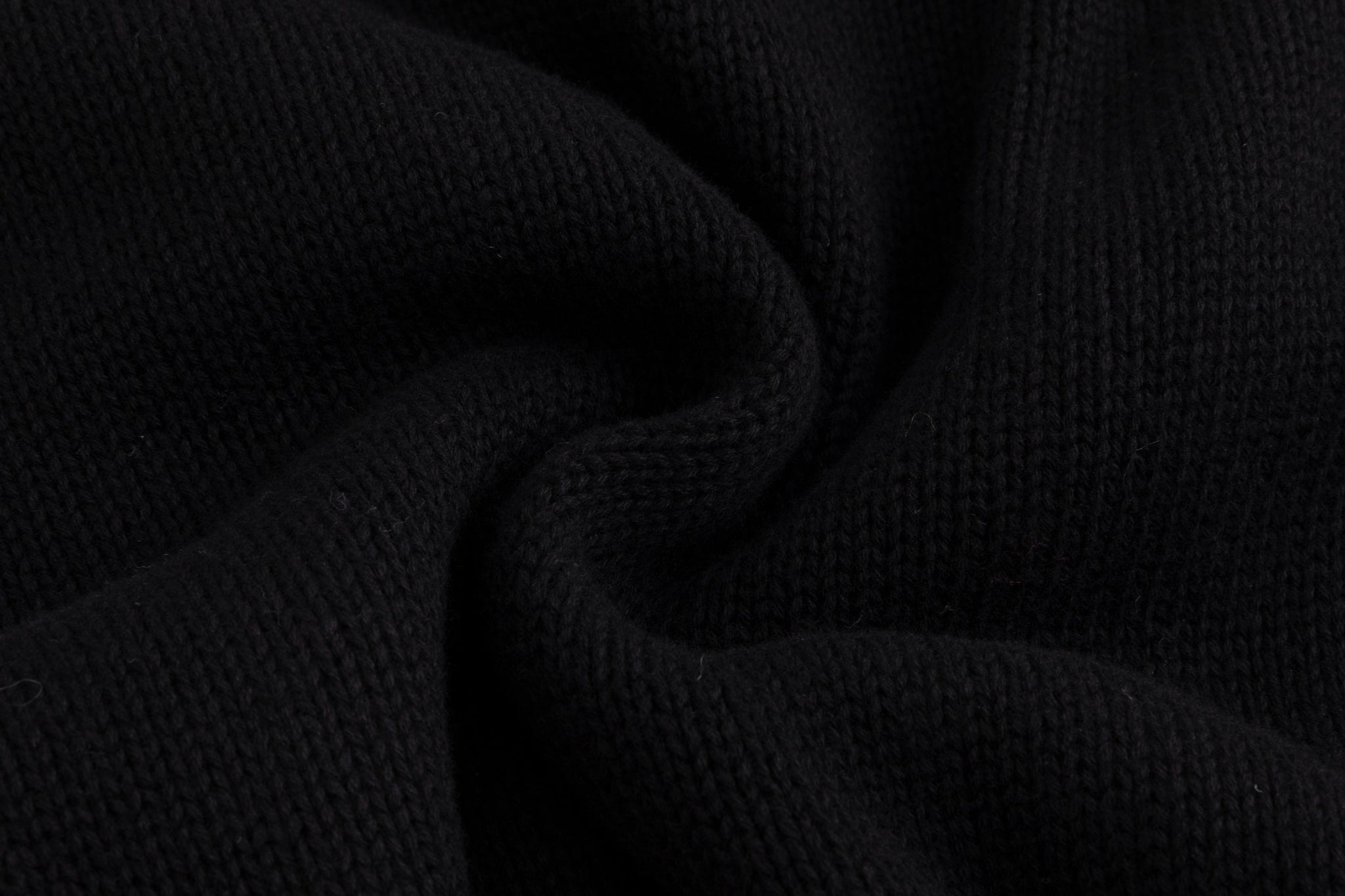 Black Knit Cardigan With Floral Embroidery