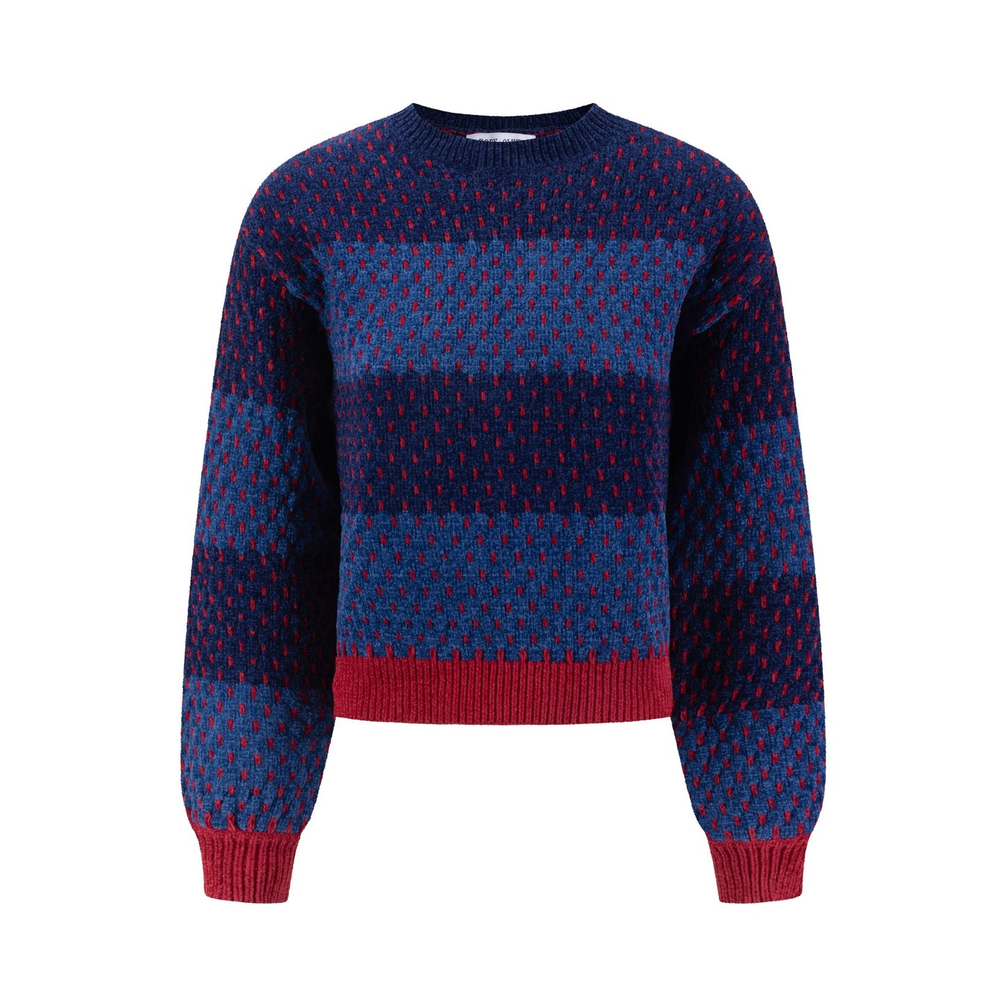Textured Stripe Sweater - Blue