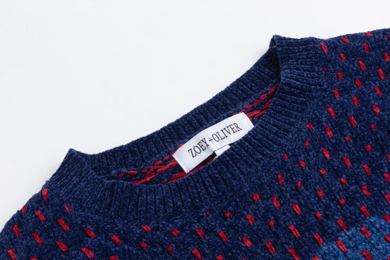 Textured Stripe Sweater - Blue