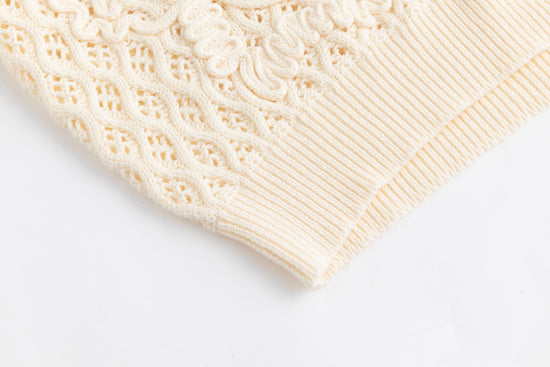 Cream Crochet Top