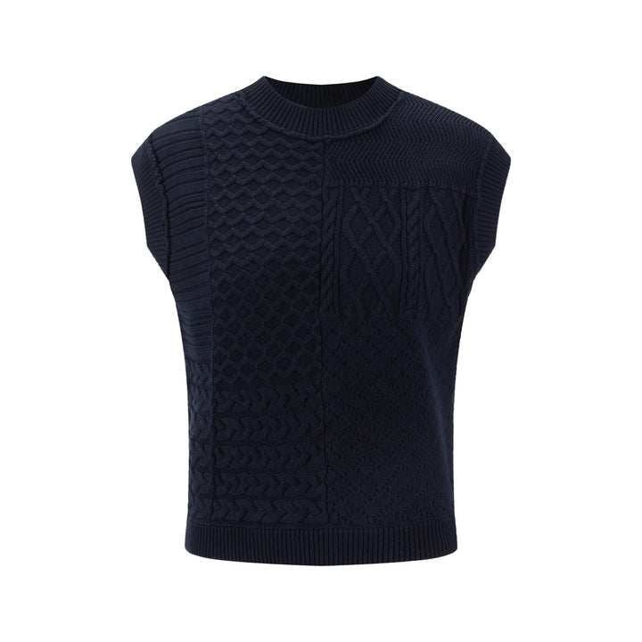 Knitted Vest - Navy