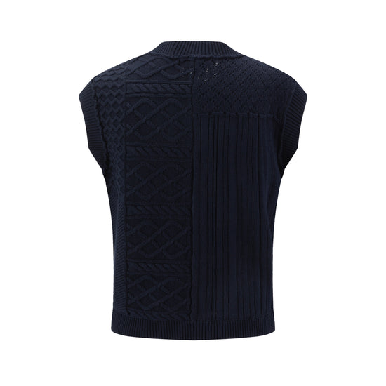 Knitted Vest - Navy