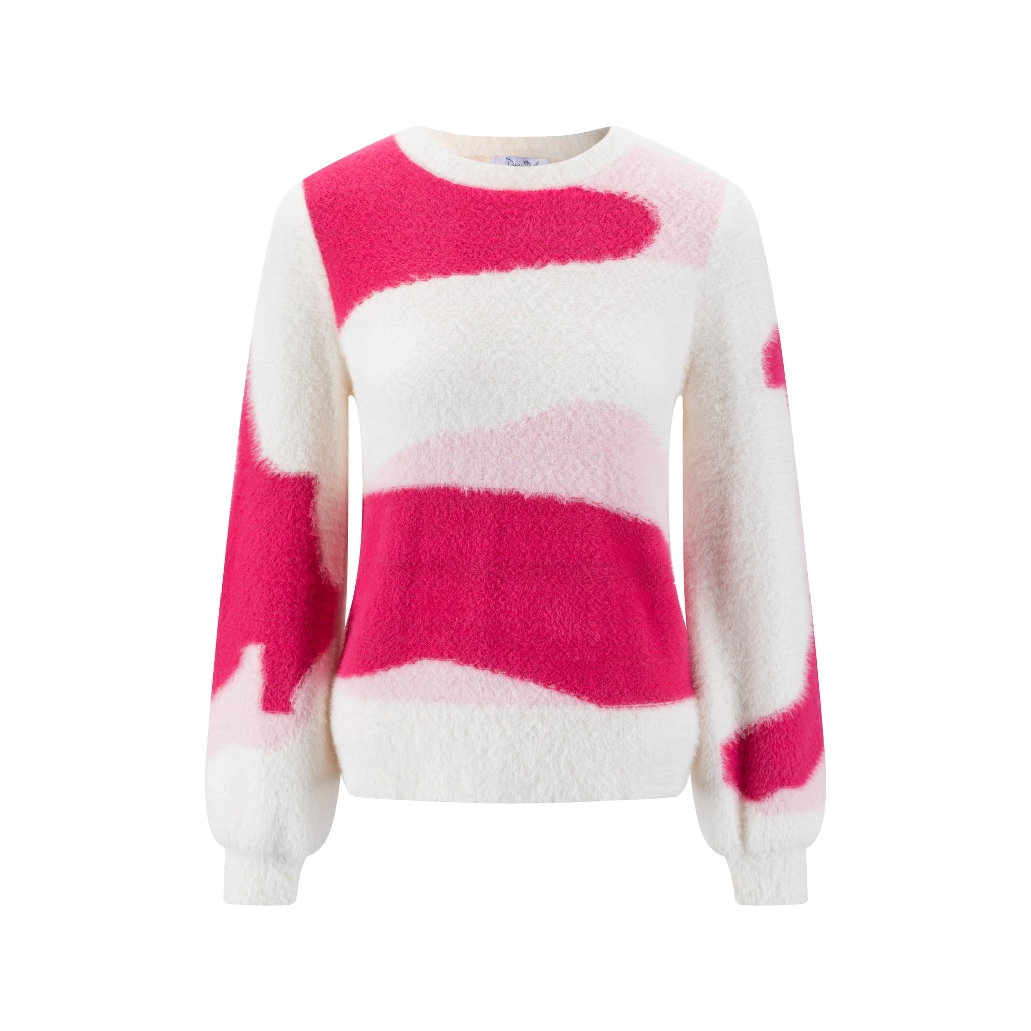 Pink And White Knit Sweater