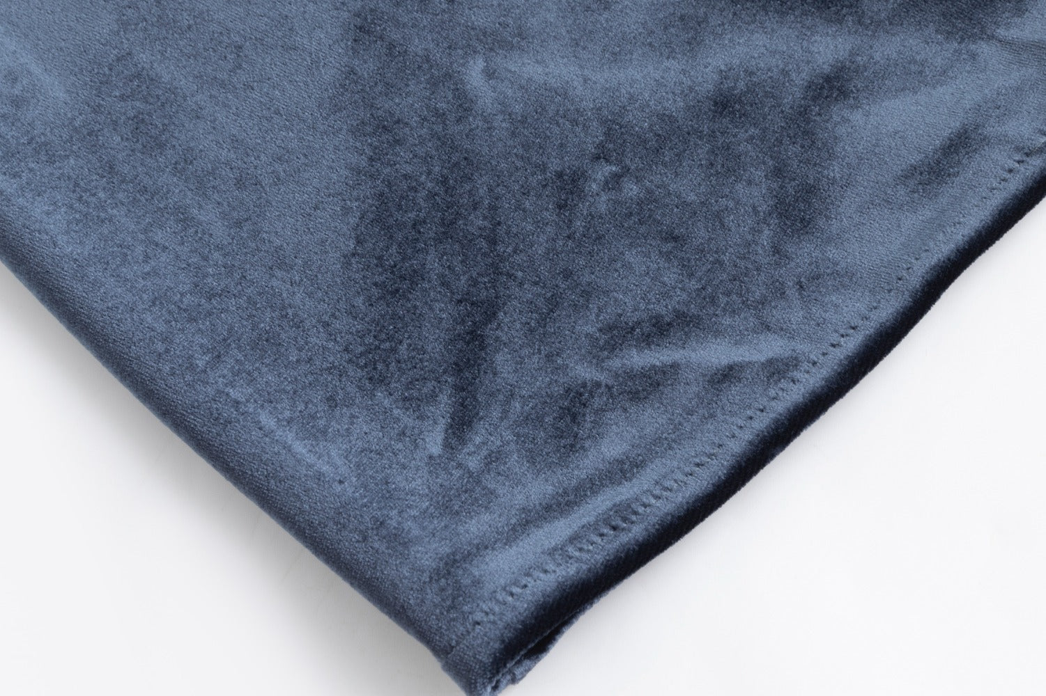 Velvet A-Line Midi Skirt - Blue