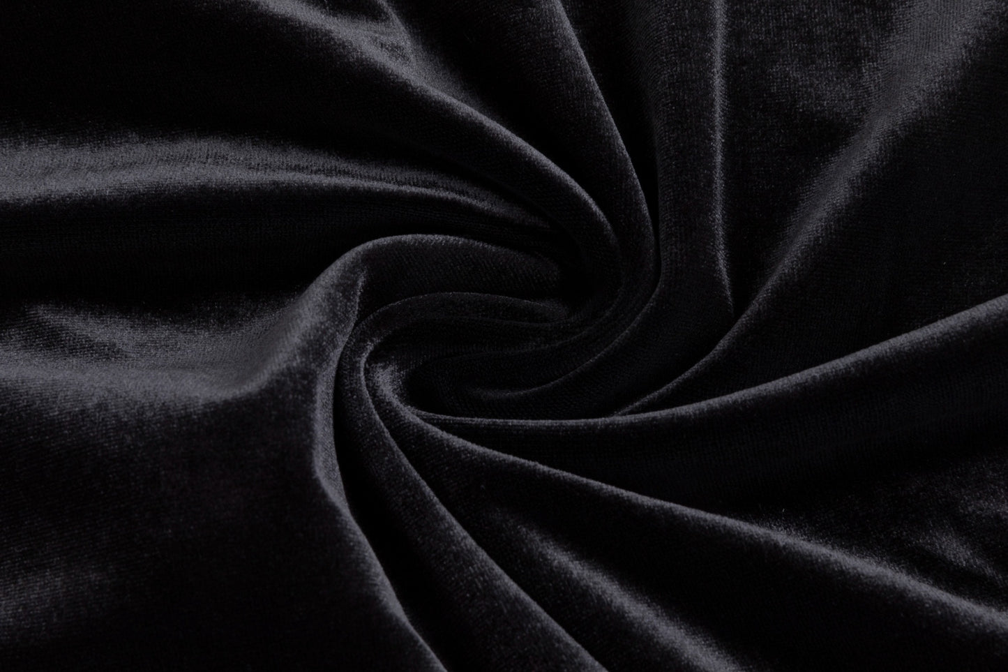 Velvet A-Line Midi Skirt - Black