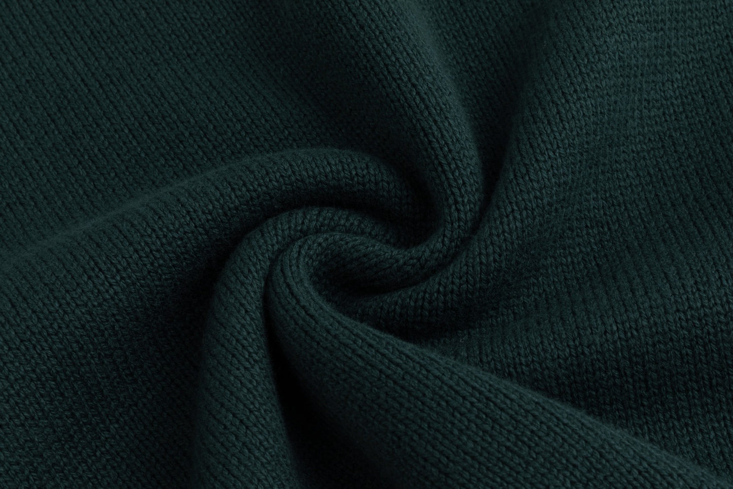 Knit Center Velvet Sleeves Top - Green