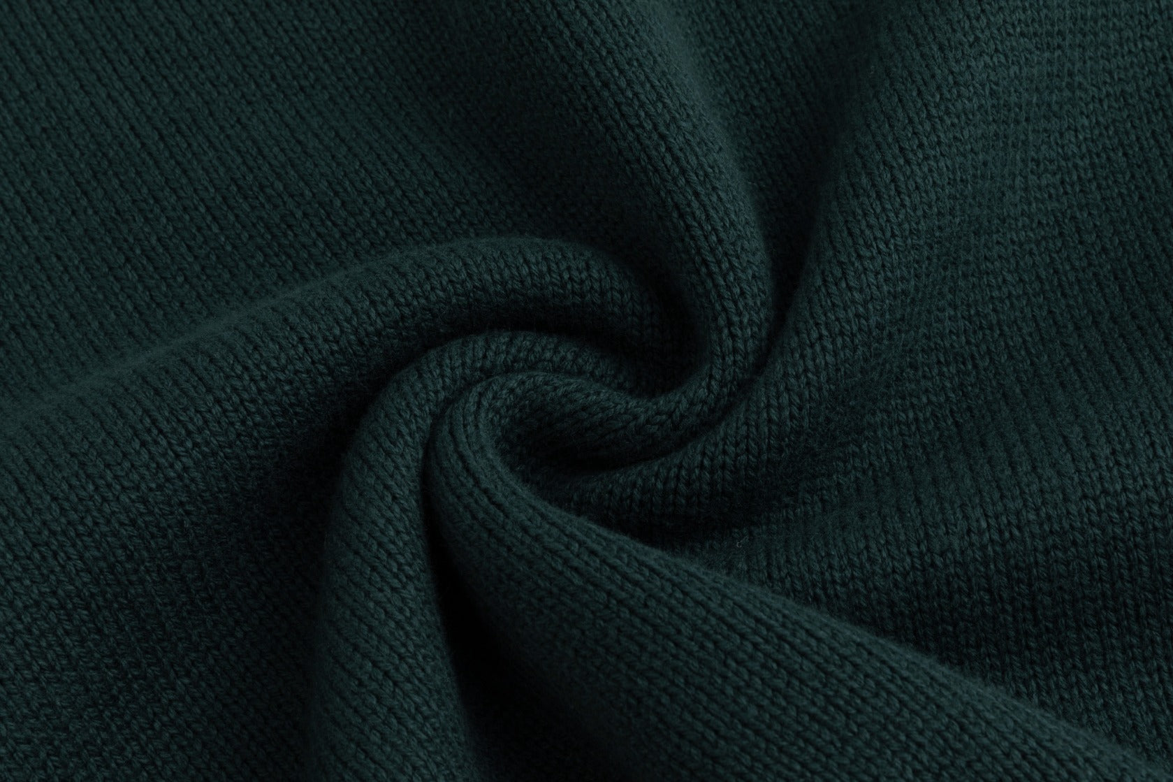 Knit Center Velvet Sleeves Top - Green