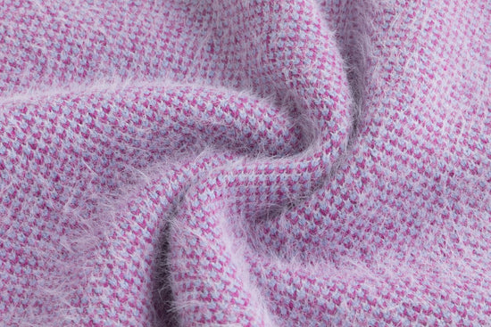 Purple And White Fuzzy Sweater