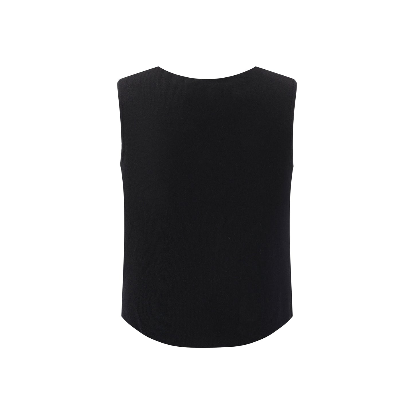 Black And Orange Flower Embroidered Vest