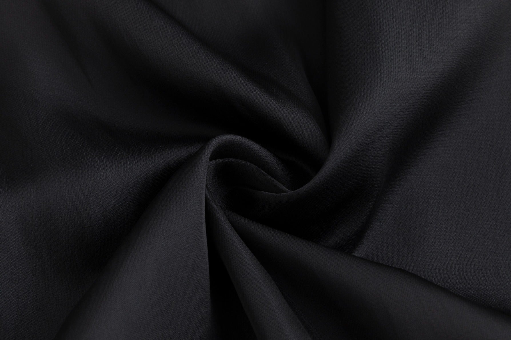 Satin Dress With Knit Floral Overlay - Black