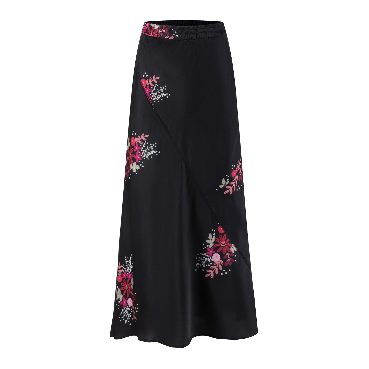 Black Slip With Pink Floral Print