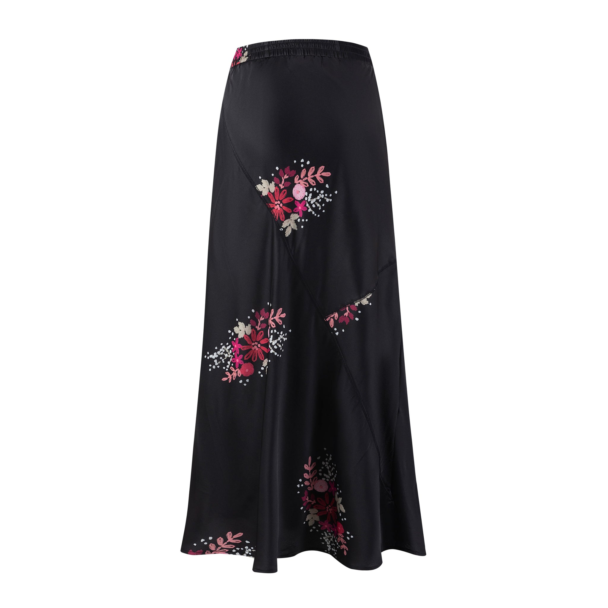 Black Slip With Pink Floral Print