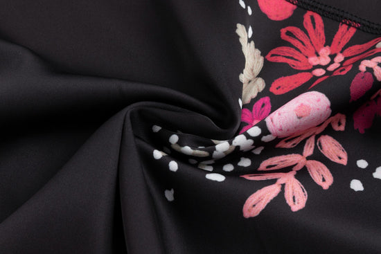 Black Slip With Pink Floral Print