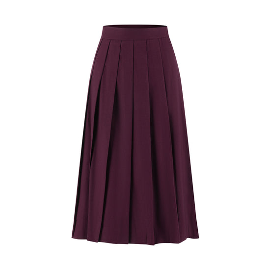 Purple Pleated Skirt