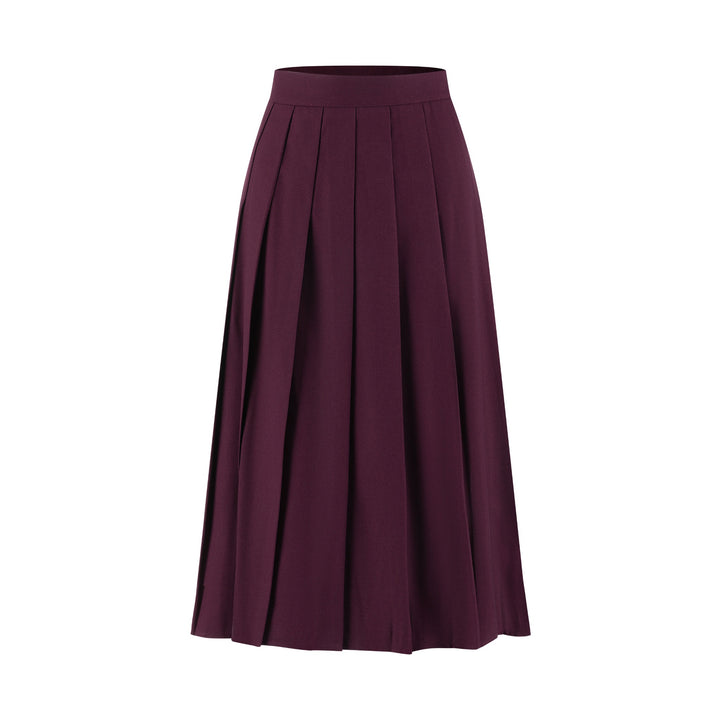 Purple Pleated Skirt