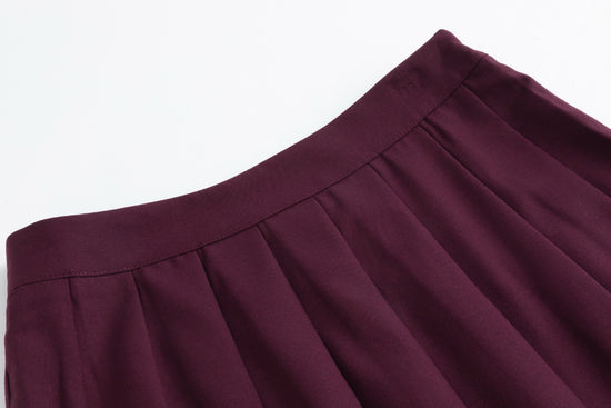 Purple Pleated Skirt