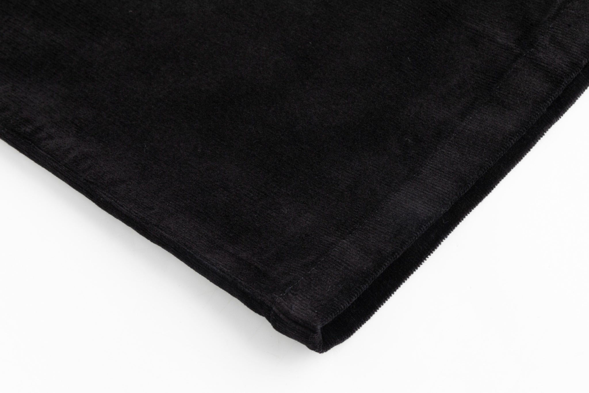 Corduroy Skirt With Drawstring - Black