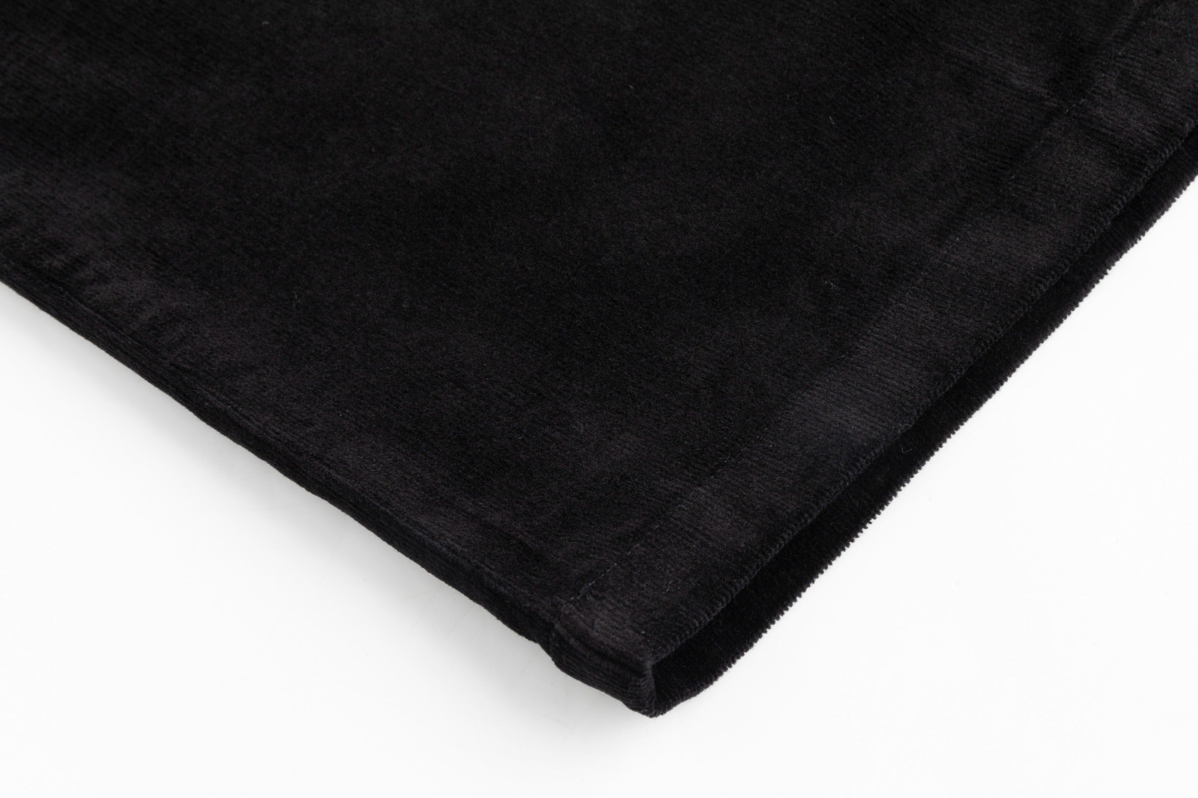 Corduroy Skirt With Drawstring - Black