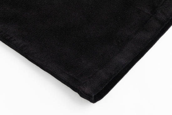 Corduroy Skirt With Drawstring - Black