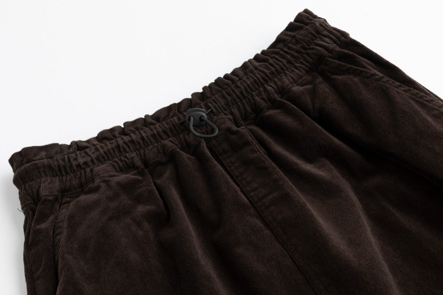 Corduroy Skirt With Drawstring - Brown