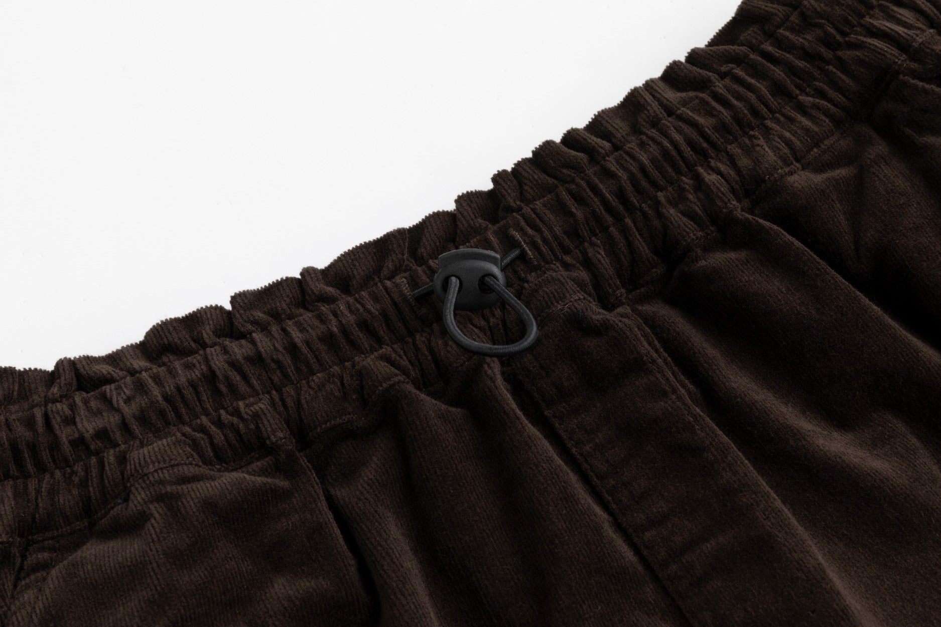 Corduroy Skirt With Drawstring - Brown