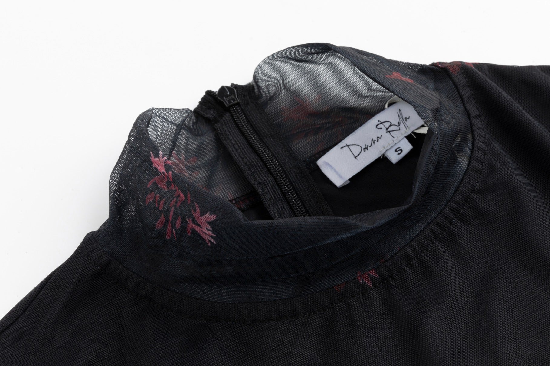 Floral Printed Mesh Pleated Dress