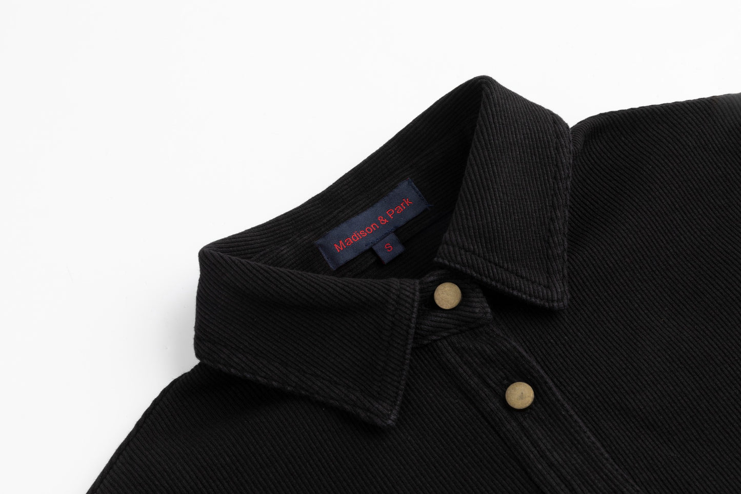 Ribbed Denim Shirt - Black