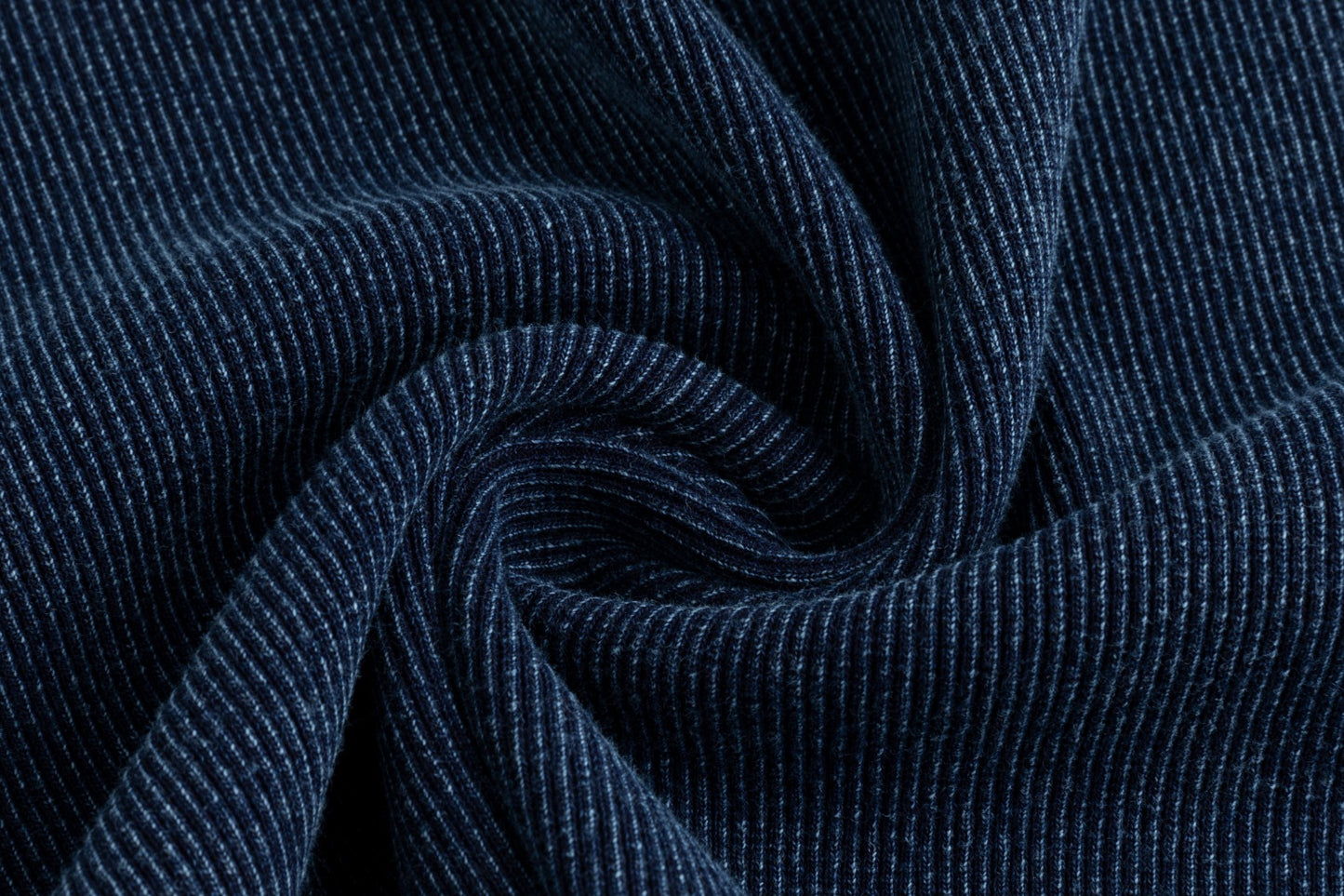 Ribbed Denim Skirt - Blue