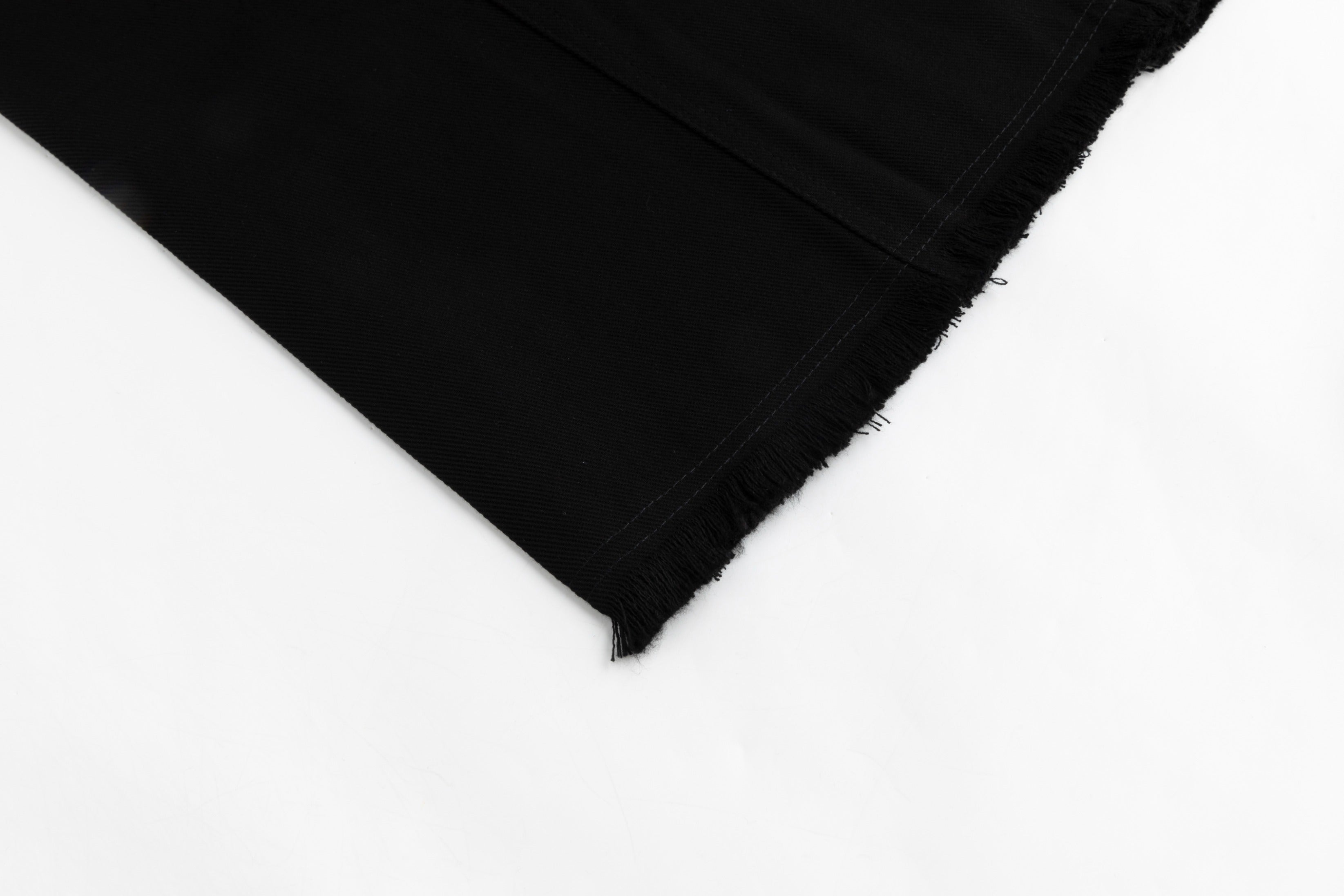 Black Denim Printed Pocket Skirt