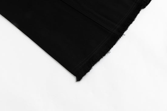 Black Denim Printed Pocket Skirt