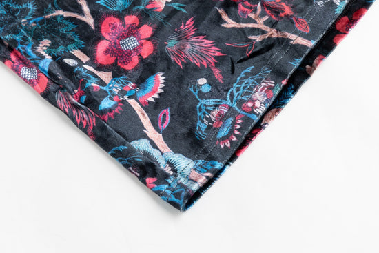 Multi Colored Printed Velvet Skirt