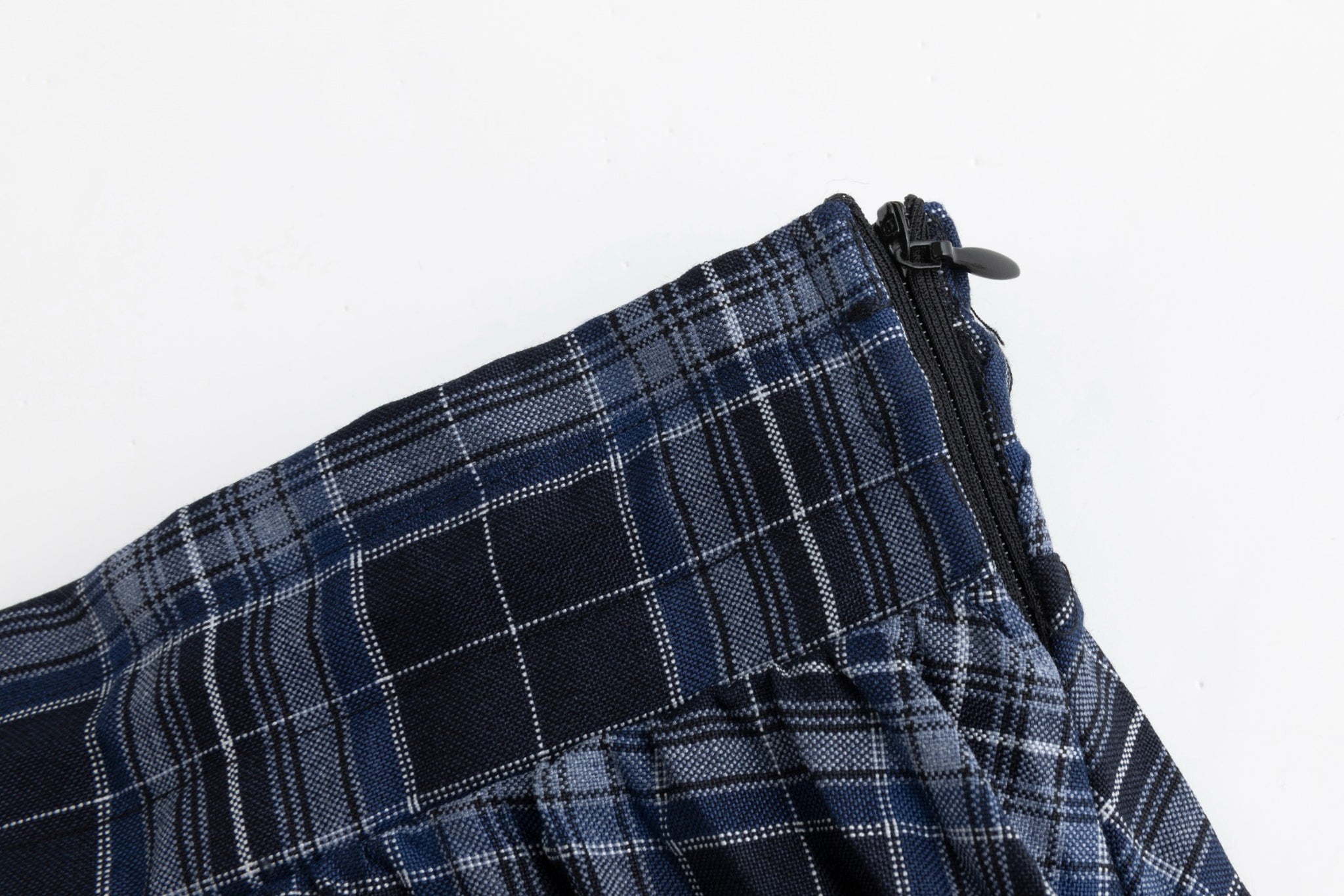 Black And Blue Pleated Maxi Skirt