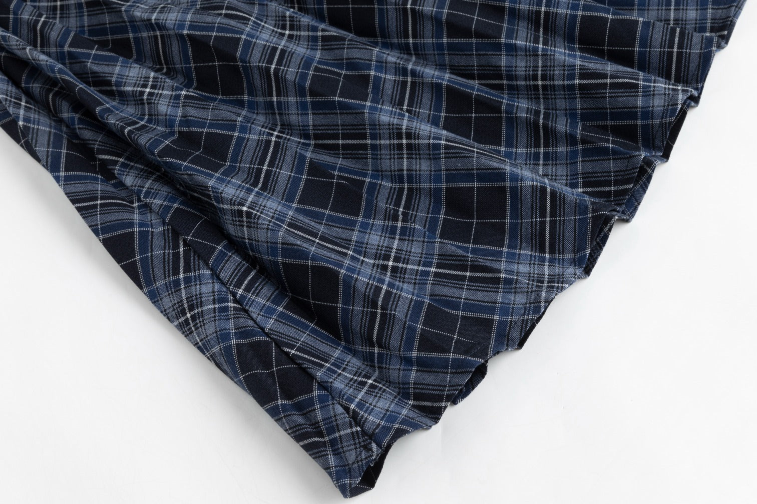 Black And Blue Pleated Maxi Skirt