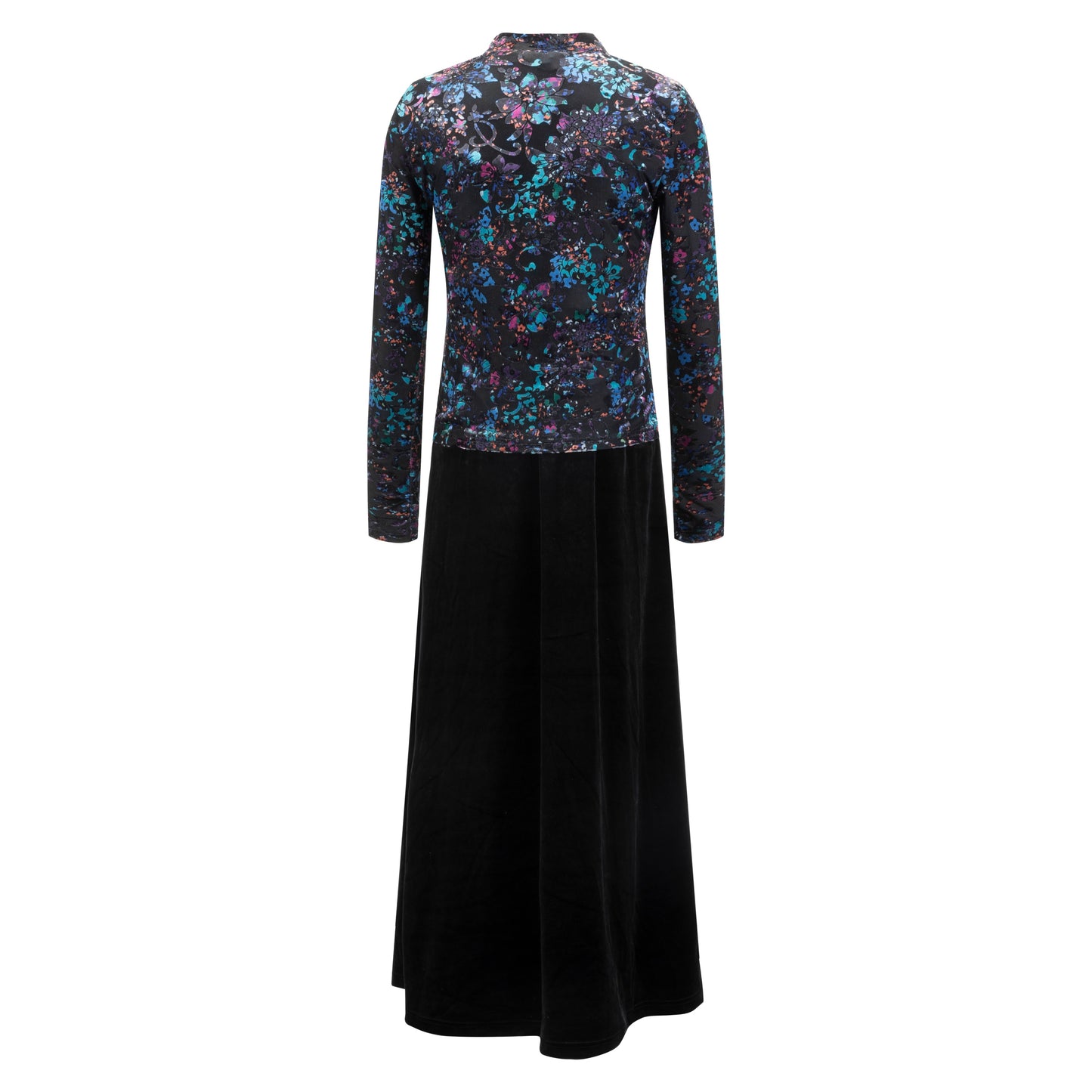 Black Velvet Jumper With Printed Cut Velvet Underlay