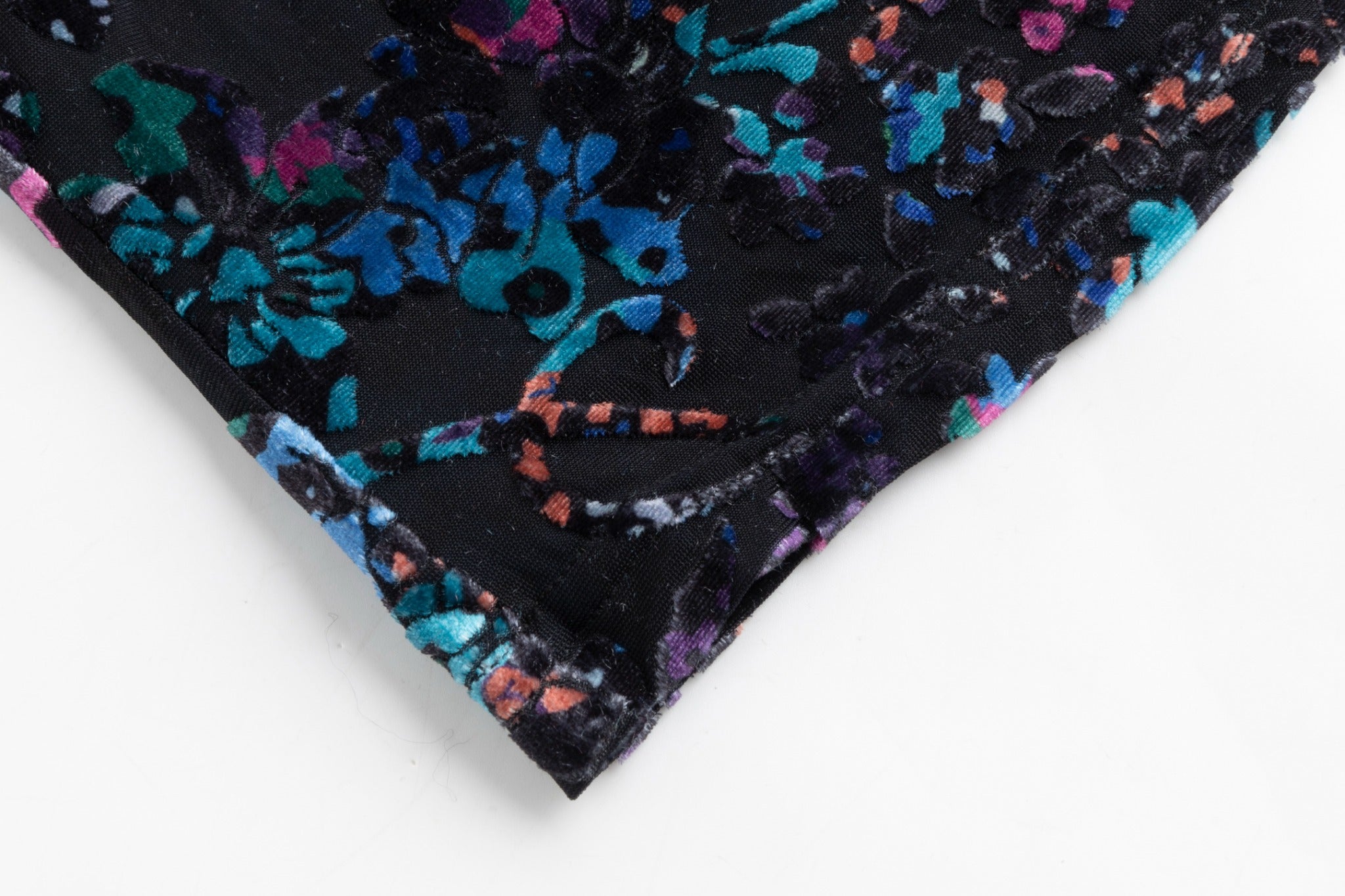 Black Velvet Jumper With Printed Cut Velvet Underlay