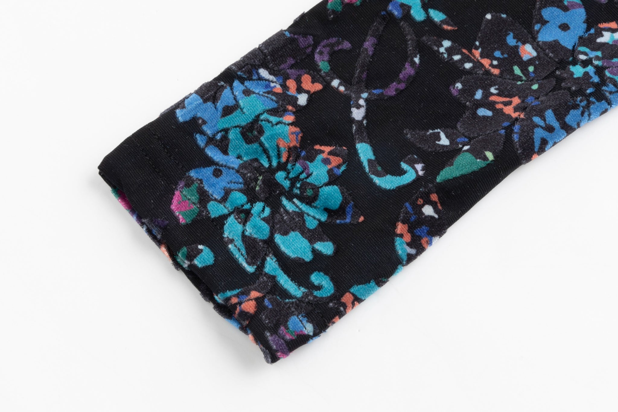 Black Velvet Jumper With Printed Cut Velvet Underlay