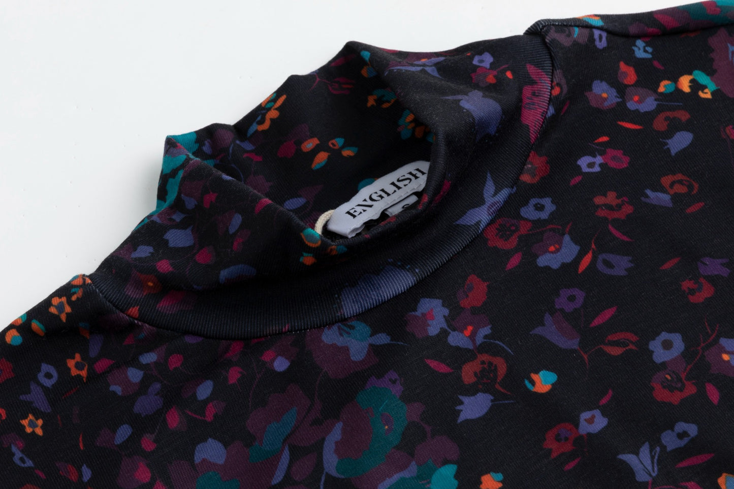 Black And Purple Multi Floral Print Top