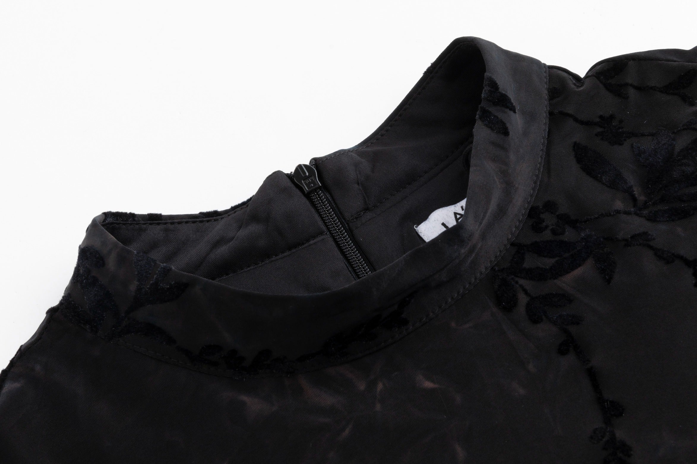 Blue Cut Velvet Printed Dress