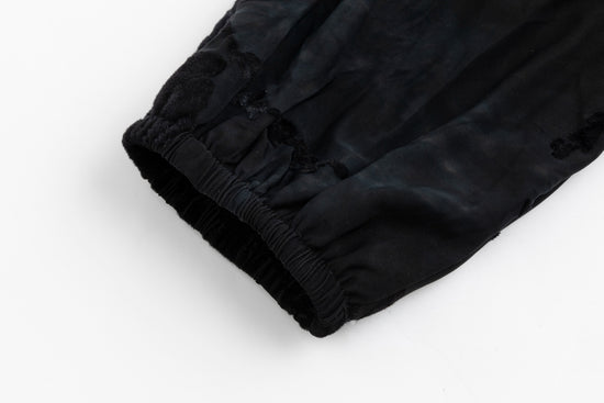 Blue Cut Velvet Printed Dress