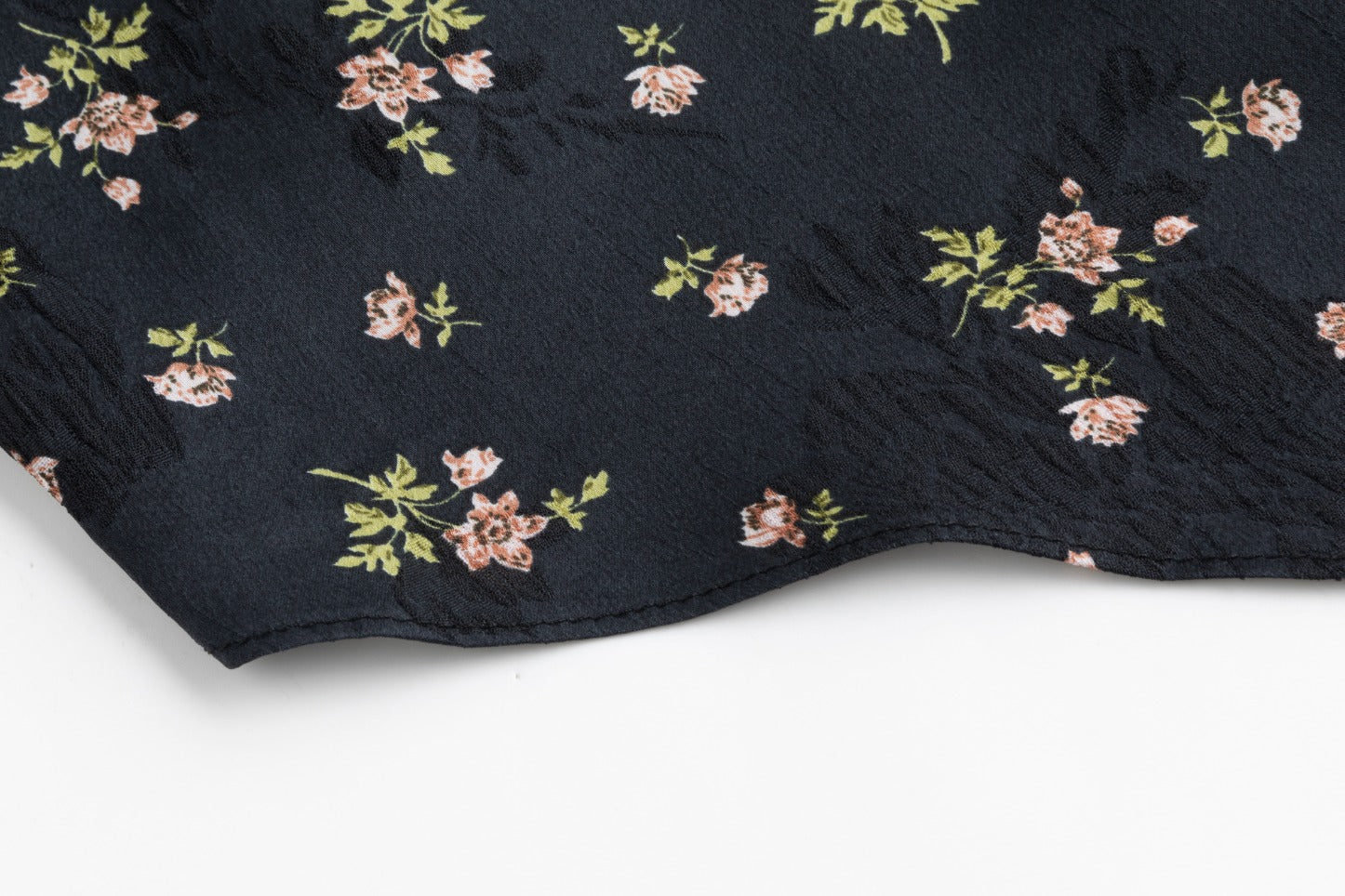 Pink And Green Floral Jumper With Blouse Overlay