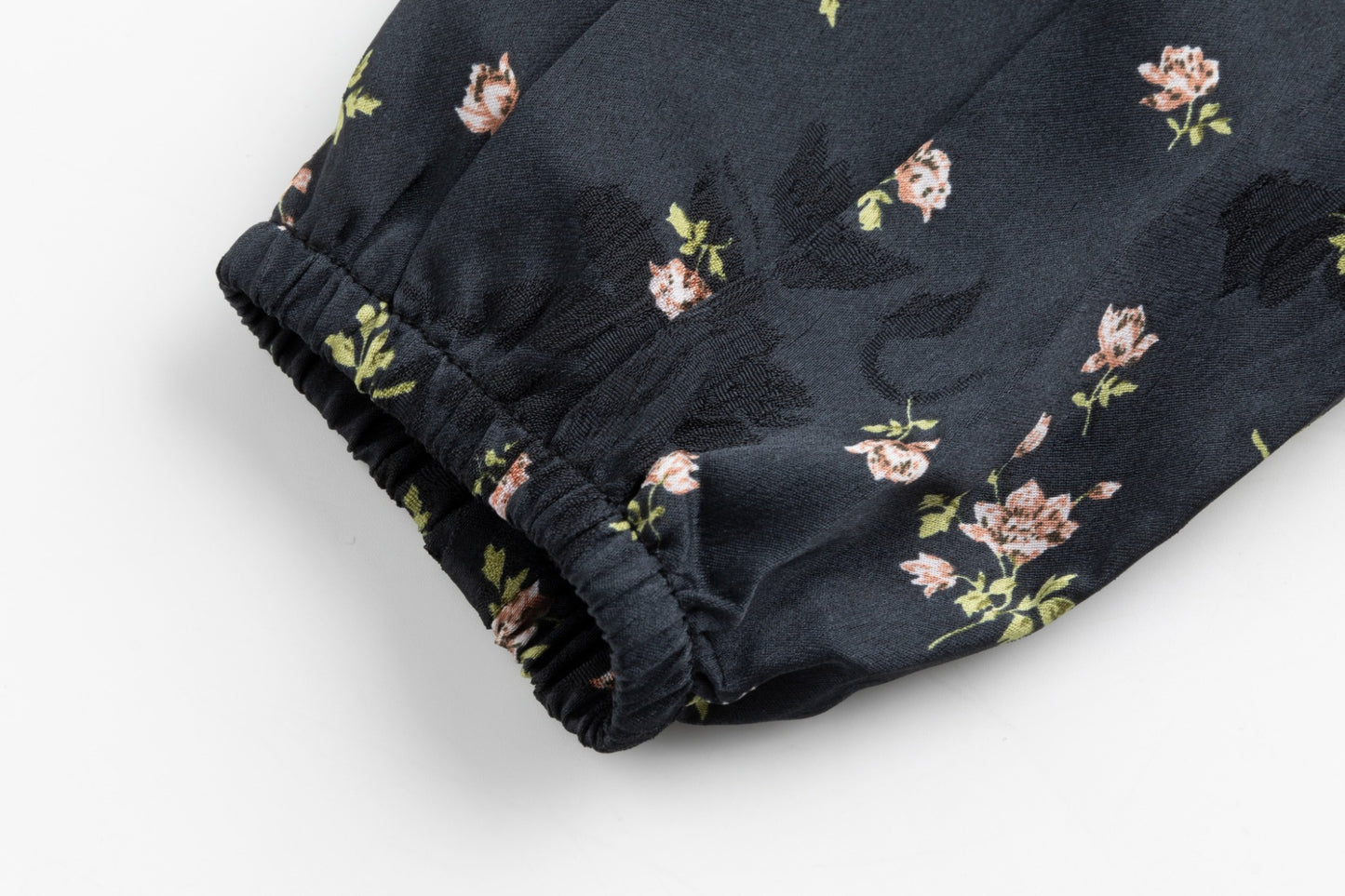 Pink And Green Floral Jumper With Blouse Overlay