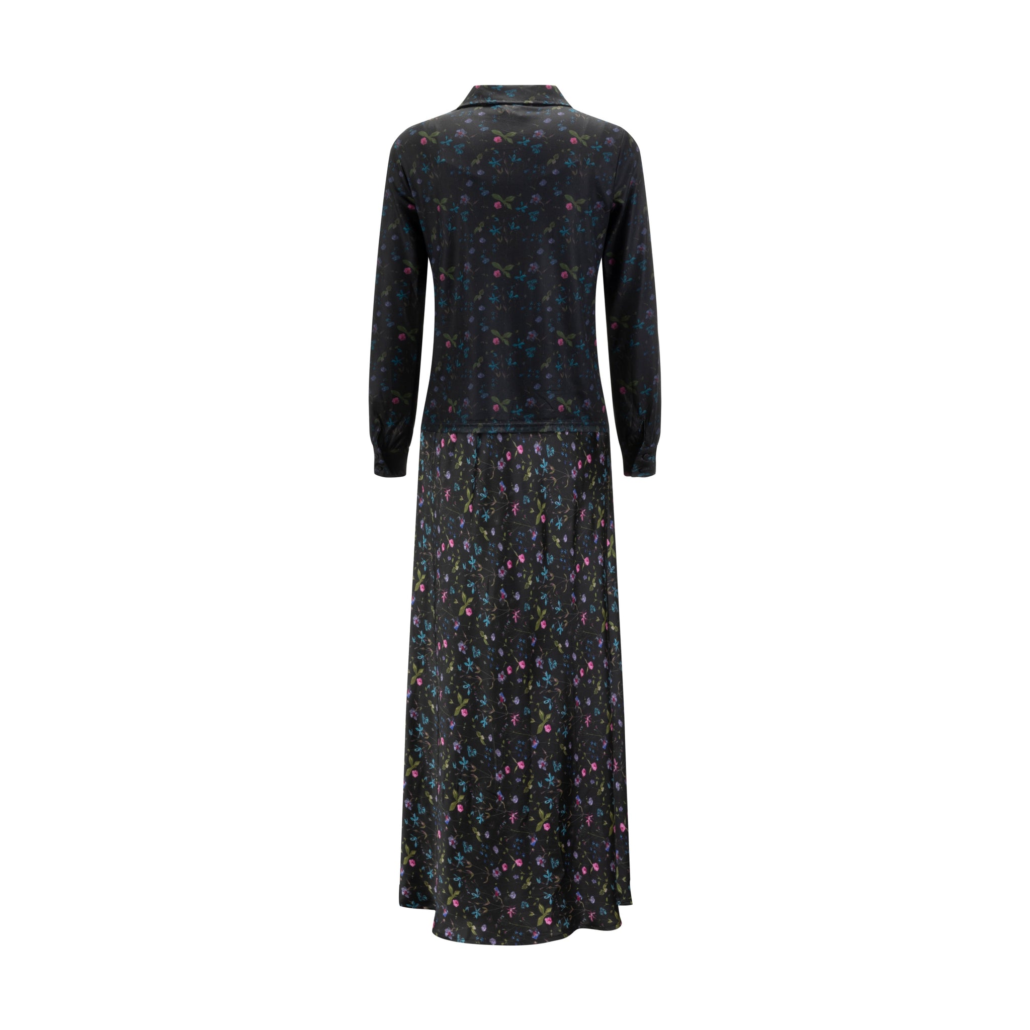 Floral Printed Slip Dress With Mesh Blouse Underlay