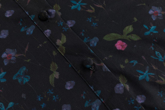 Floral Printed Slip Dress With Mesh Blouse Underlay