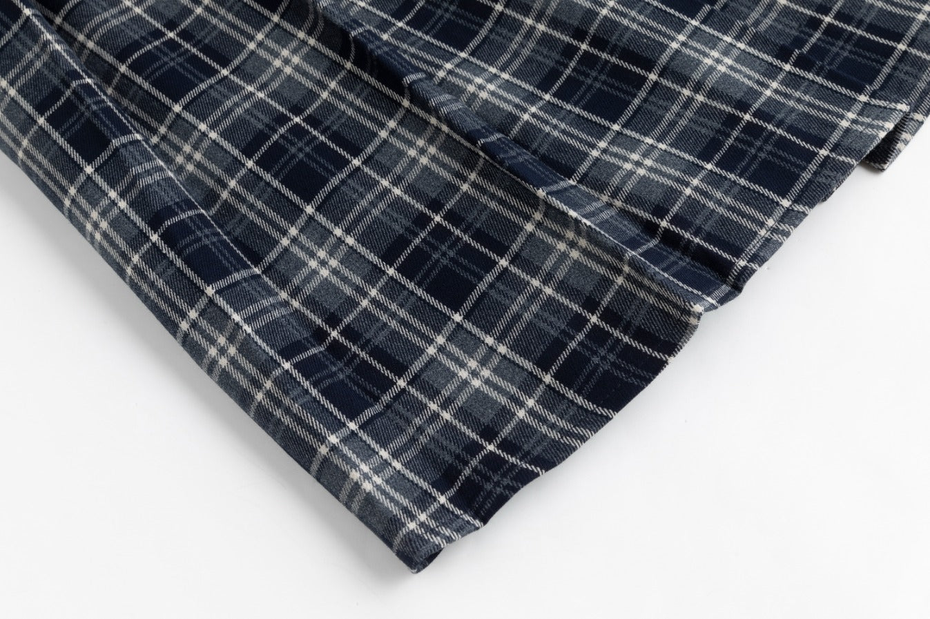 Blue Plaid Pleaded Skirt