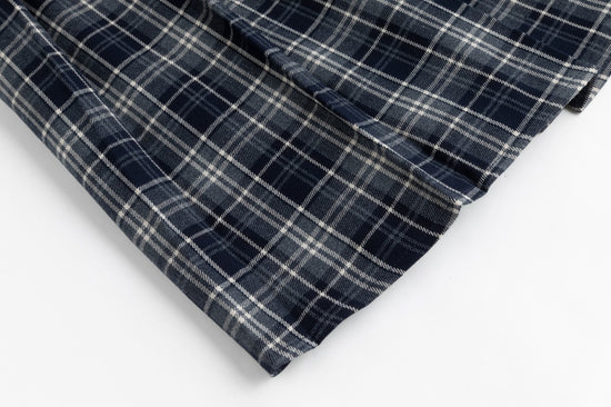 Blue Plaid Pleaded Skirt