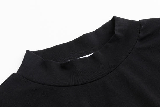Black Mock Neck With Pockets On Sleeve