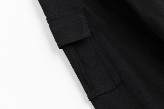 Black Mock Neck With Pockets On Sleeve